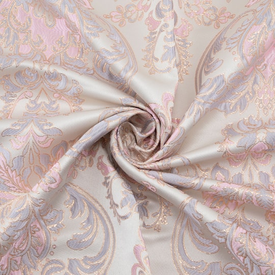 Cosplay by Yaya Han Ivory, Pink & Gold Duchesse Floral Brocade Fabric